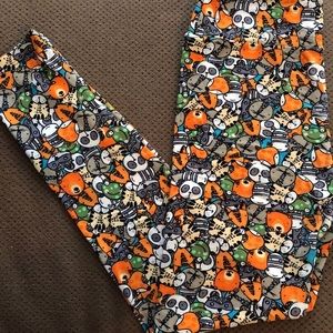 LuLaRoe Leggings OS Zoo Animals Multicolor
